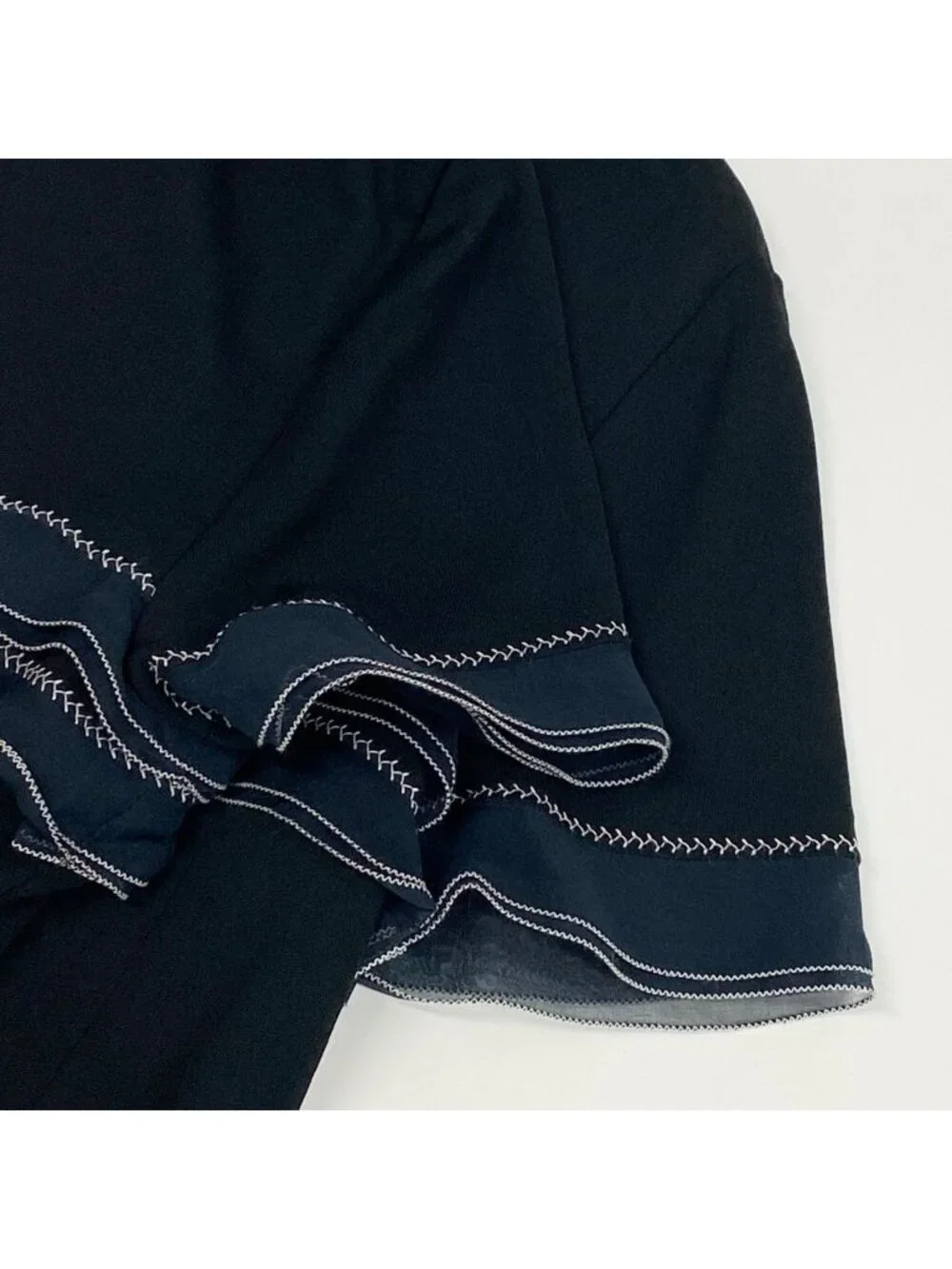 Chanel Short Sleeve Summer Knit Top CC Logo Button Black Rayon Sweater